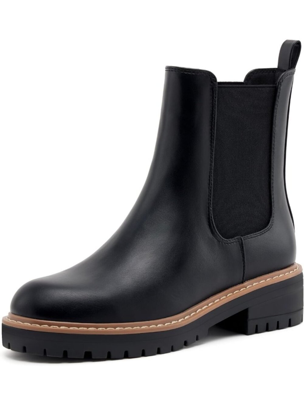 Stylish Women's Chelsea Boots - Casual Slip-On Ankle Booties with Chunky Block